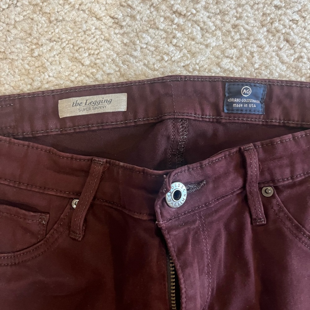 AG Adriano Goldschmied Deep Red Jeans